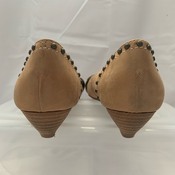 Kenneth Cole Reaction Leather Peep Toe Small Wedge - Picture 8 of 10